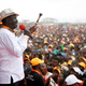 Kenyan opposition leader Raila Odinga, the presidential candidate of the National Super Alliance (NASA) party, delivers a speach during an election rally in Suswa, Kenya, August 2, 2017.